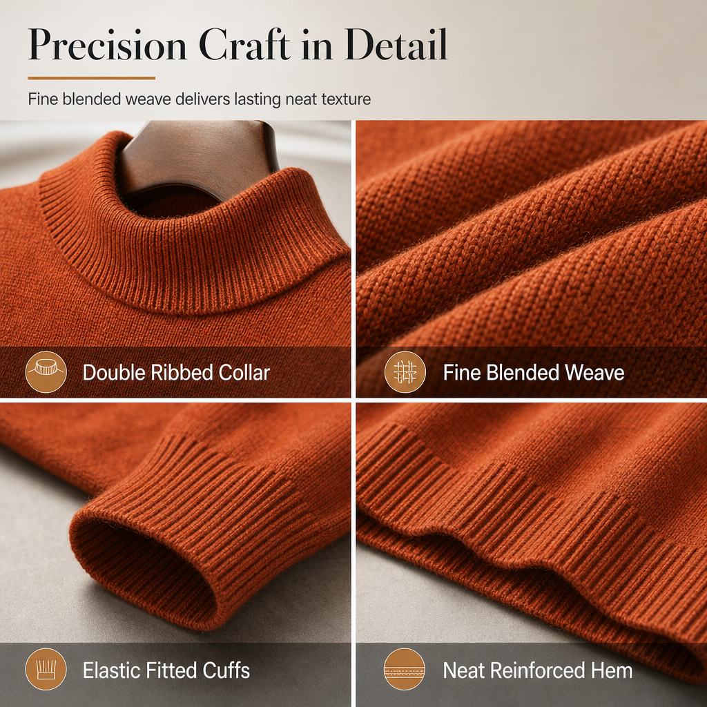 Men's Winter Slim Fit Pullover Knit Sweater