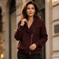Women's Chic Asymmetrical Zip Up Sweater Jacket