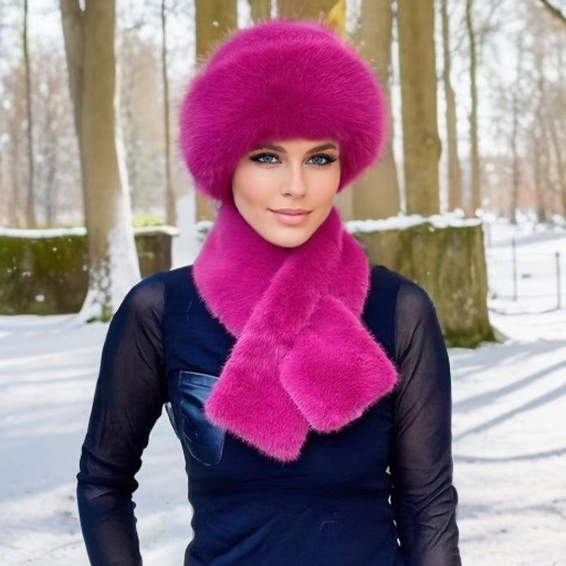 🎁 Soft Plush Feel, Ready-to-Gift Warm Set | Winter Thickened Scarf & Hat Set