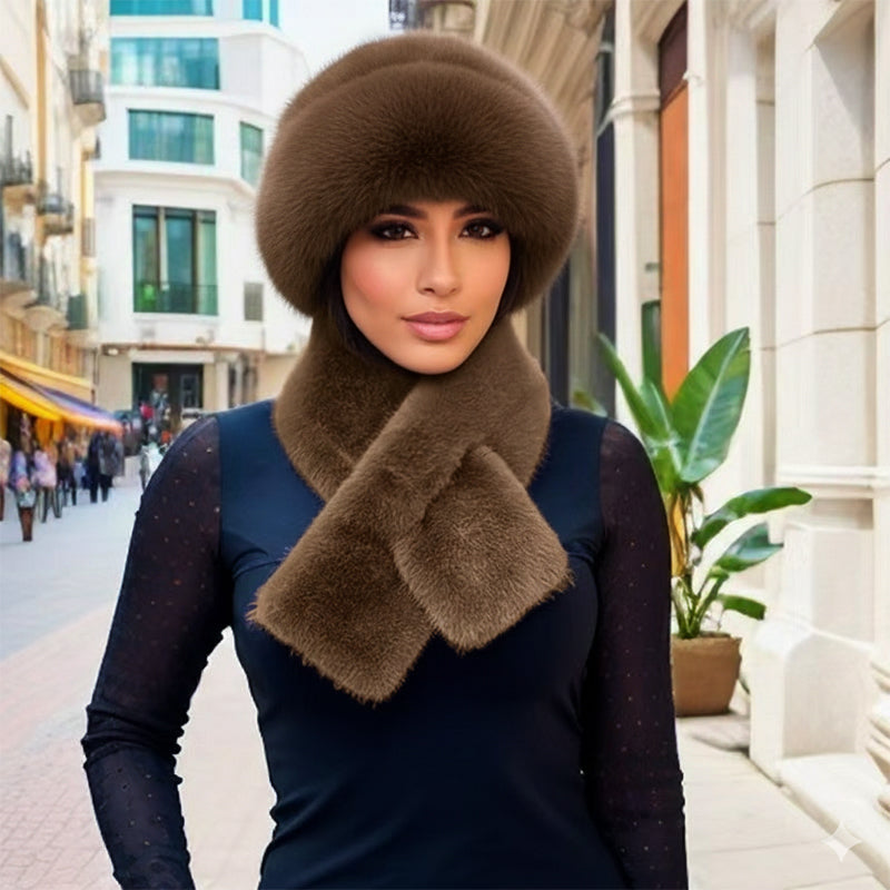 🎁 Soft Plush Feel, Ready-to-Gift Warm Set | Winter Thickened Scarf & Hat Set