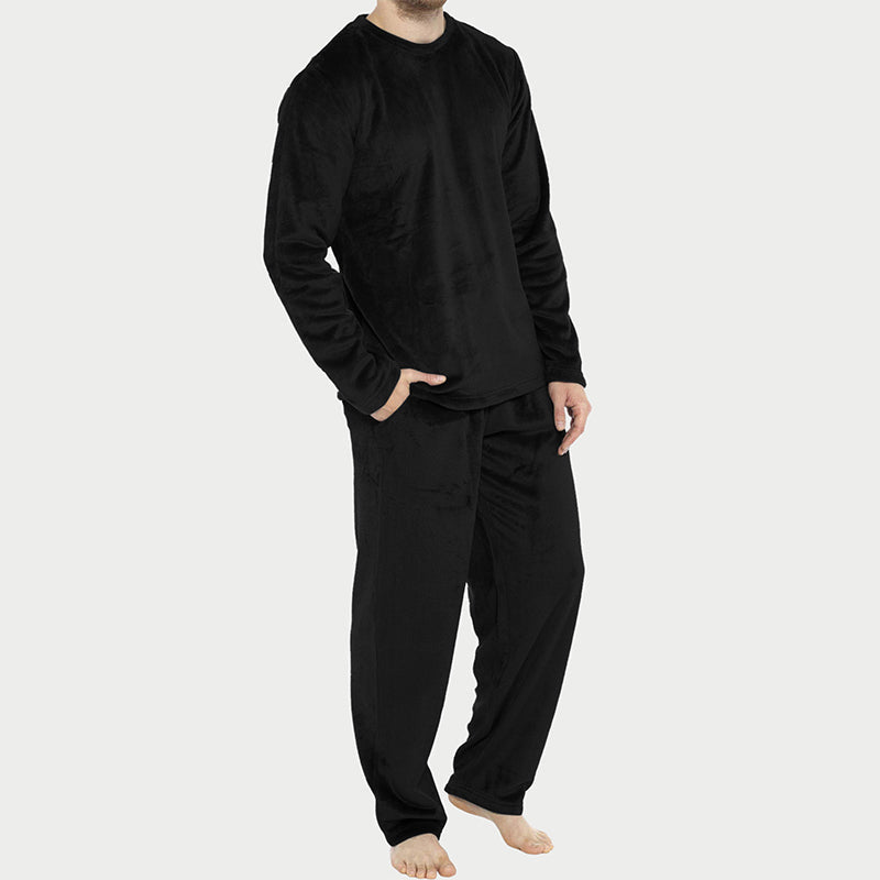 🌙 All-Night Warmth, Soft Velvet Feel | Men's Cozy Thermal Velvet Pajama Set🔥𝙁𝙧𝙚𝙚 𝙎𝙝𝙞𝙥𝙥𝙞𝙣𝙜