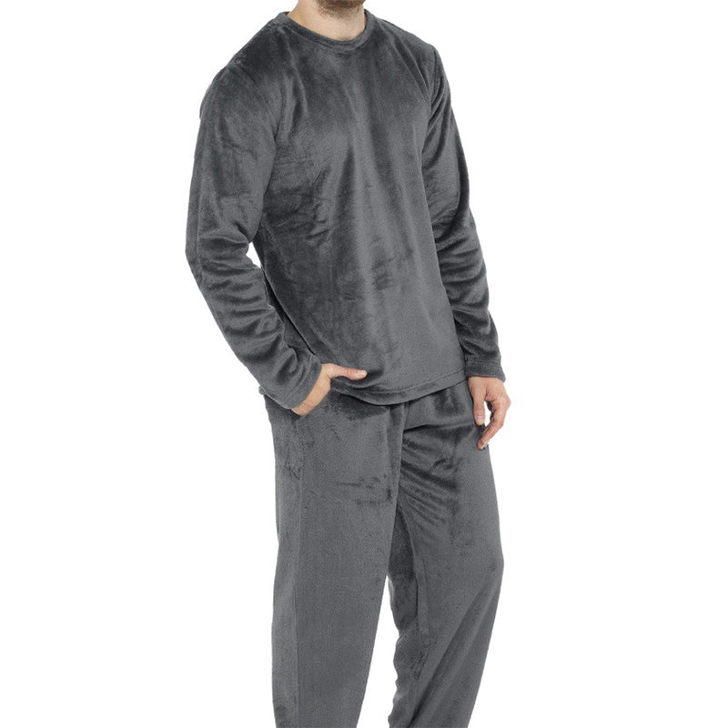 🌙 All-Night Warmth, Soft Velvet Feel | Men's Cozy Thermal Velvet Pajama Set🔥𝙁𝙧𝙚𝙚 𝙎𝙝𝙞𝙥𝙥𝙞𝙣𝙜