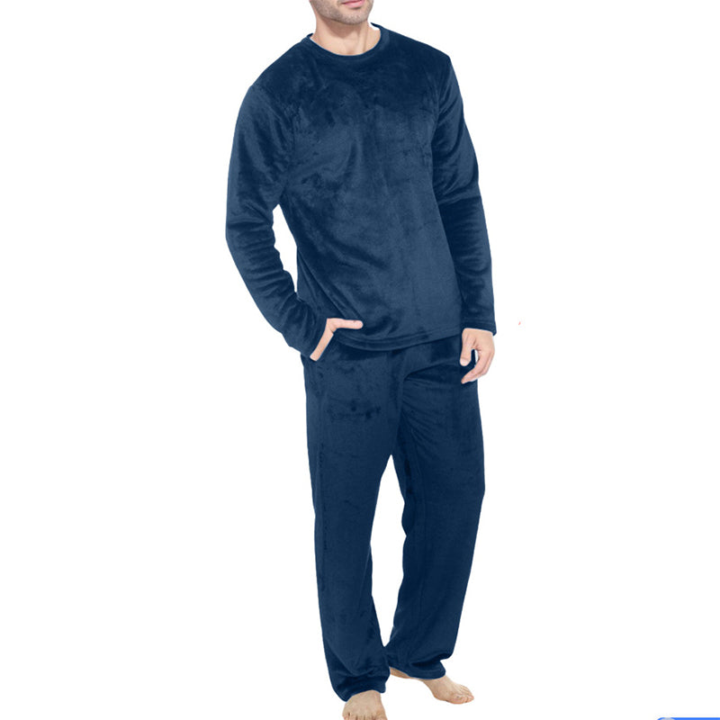 🌙 All-Night Warmth, Soft Velvet Feel | Men's Cozy Thermal Velvet Pajama Set🔥𝙁𝙧𝙚𝙚 𝙎𝙝𝙞𝙥𝙥𝙞𝙣𝙜