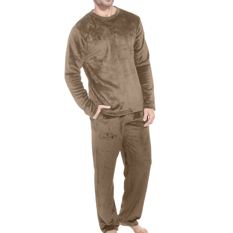 🌙 All-Night Warmth, Soft Velvet Feel | Men's Cozy Thermal Velvet Pajama Set🔥𝙁𝙧𝙚𝙚 𝙎𝙝𝙞𝙥𝙥𝙞𝙣𝙜