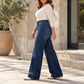 👖 Leg-Elongating Silhouette, Toasty Thermal Warmth | Women's High Waist Thermal Wide-Leg Jeans