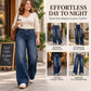 👖 Leg-Elongating Silhouette, Toasty Thermal Warmth | Women's High Waist Thermal Wide-Leg Jeans