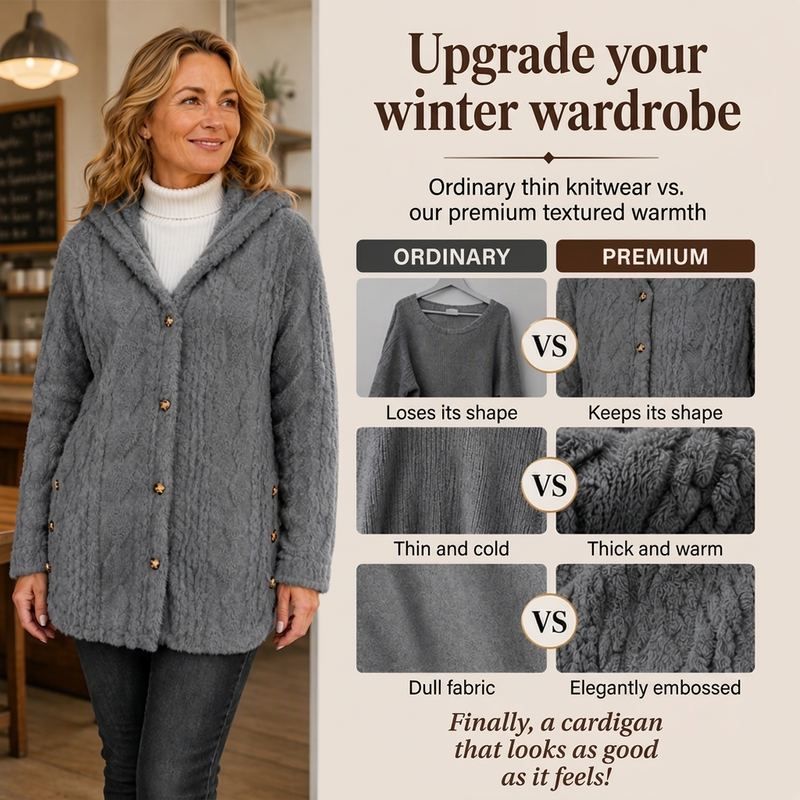 ⏳Limited-time offer: 50% off⏰Diamond-patterned women's warm hooded outerwear🎁