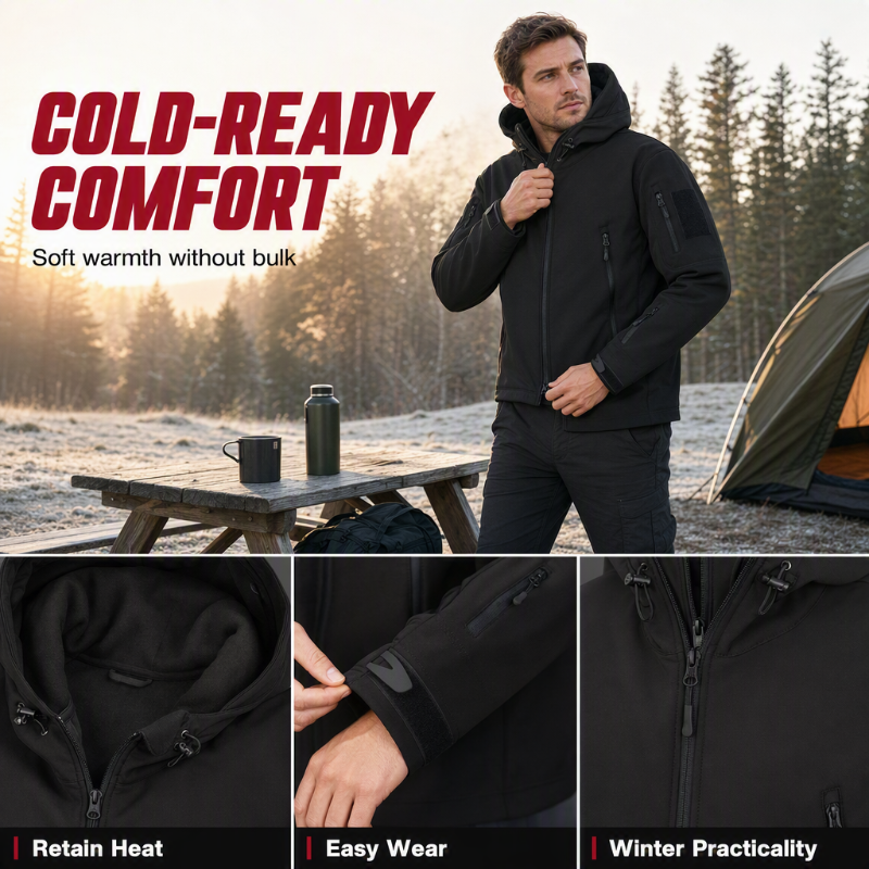 🧥 Stay-Dry Comfort | Men's Outdoor Waterproof Warm Jacket