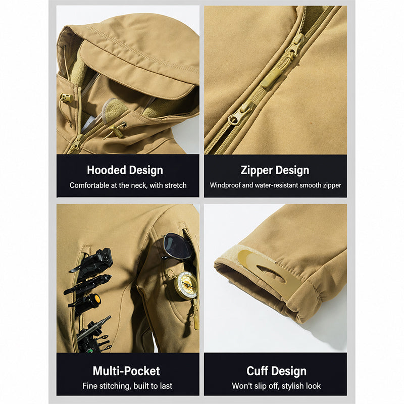 🧥 Stay-Dry Comfort | Men's Outdoor Waterproof Warm Jacket