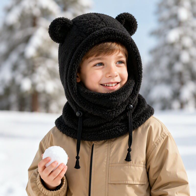 🐻 Kids' Cute Bear-Ear Balaclava | Cosy Hood & Neck Warmer ❄️